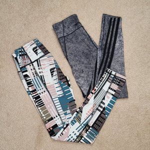 Victoria's Secret Sports Womens Leggings and Adidas Leggins Sz XS Set of 2 NWOT